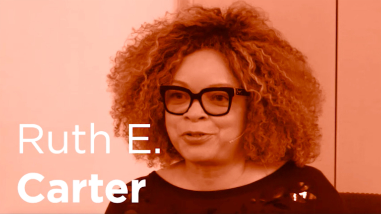 Academy Award winner Ruth E. Carter portrait photo with her name displayed.