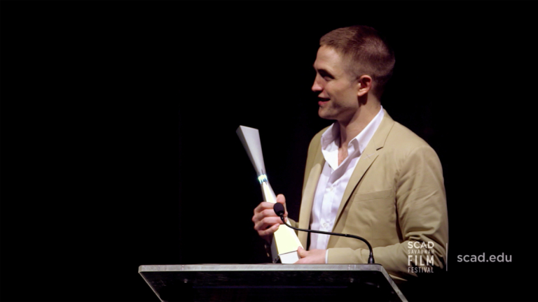 Play video of SCAD Savannah Film Festival honoree Robert Pattinson